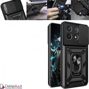 5in1 smūgiams atsparus dėklas su žiedu ir kameros apsauga (Xiaomi Poco X6 Pro 5G)
